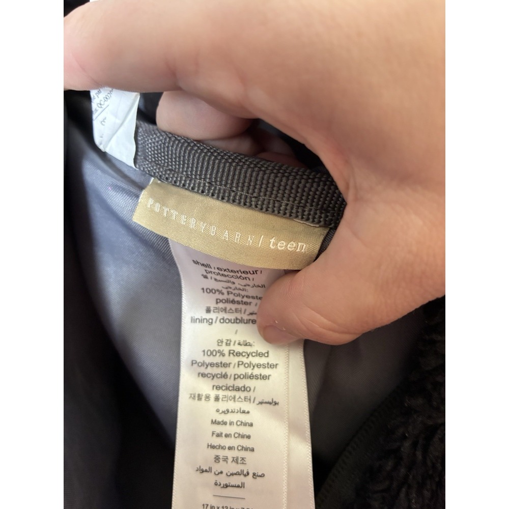 Pottery barn teen sharper backpack 18 inch black Zipper Collage School - Picture 5 of 7